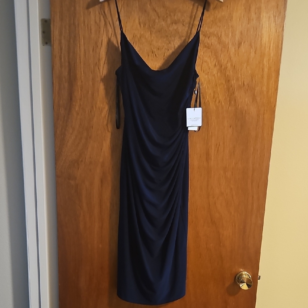 Laundry By Shelli Segal Navy Midi Dress